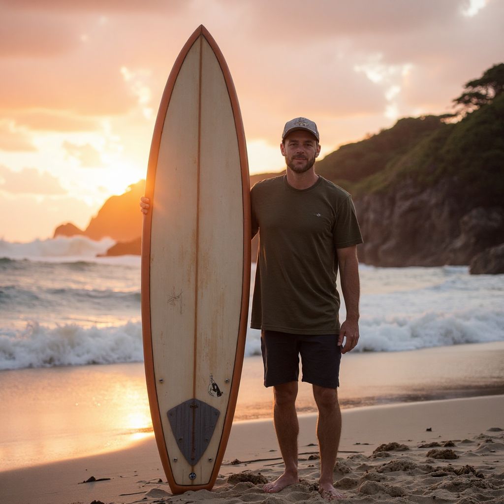 Founders of Coastal Board Co. on the beach