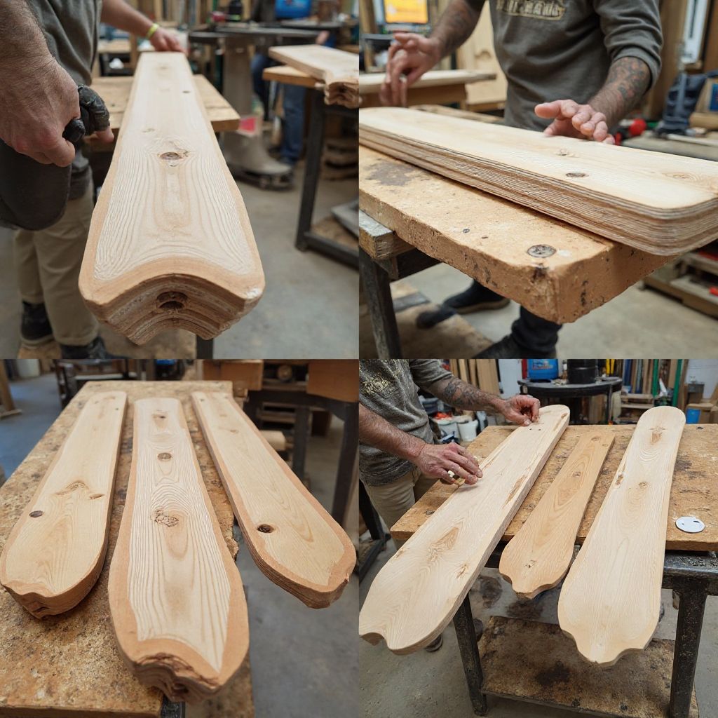 Skateboard deck production