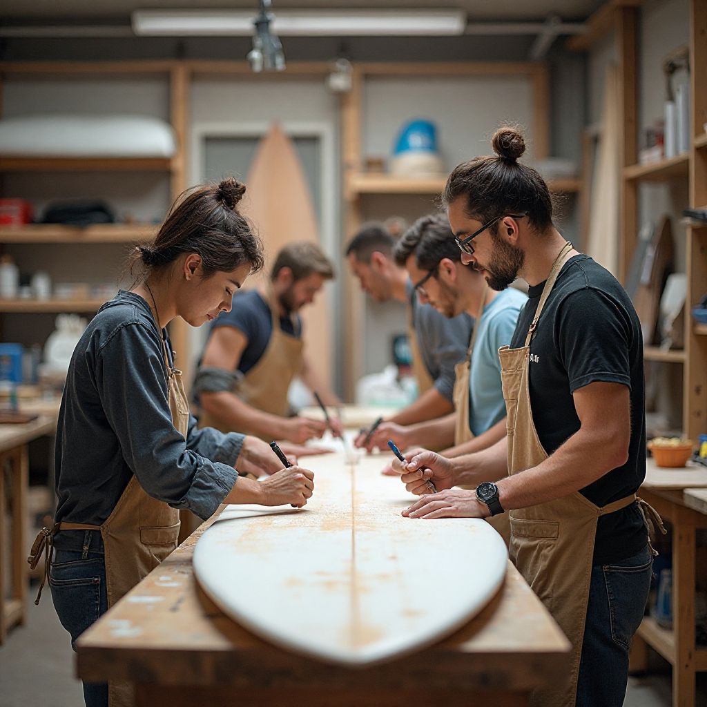 Team working in the workshop