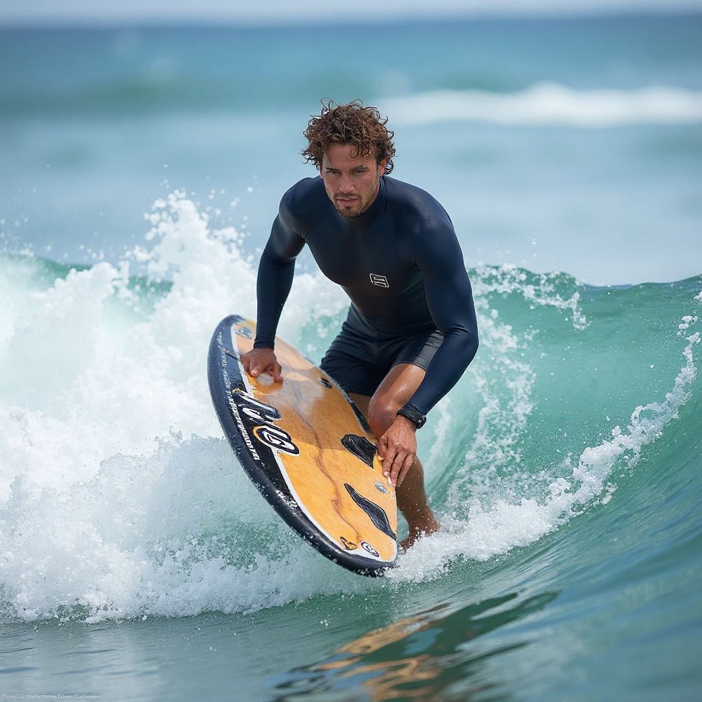 Custom surfboard for professional surfer