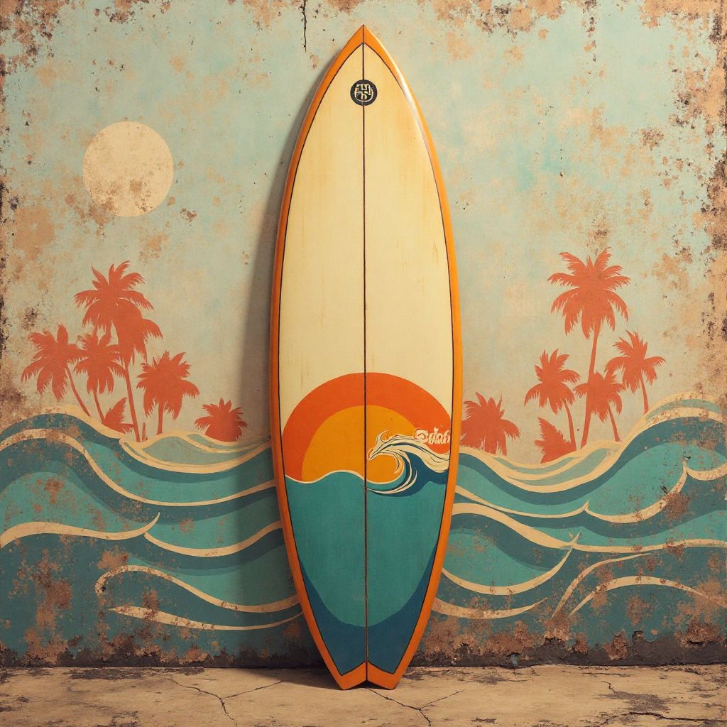 Vintage-inspired twin fin fish